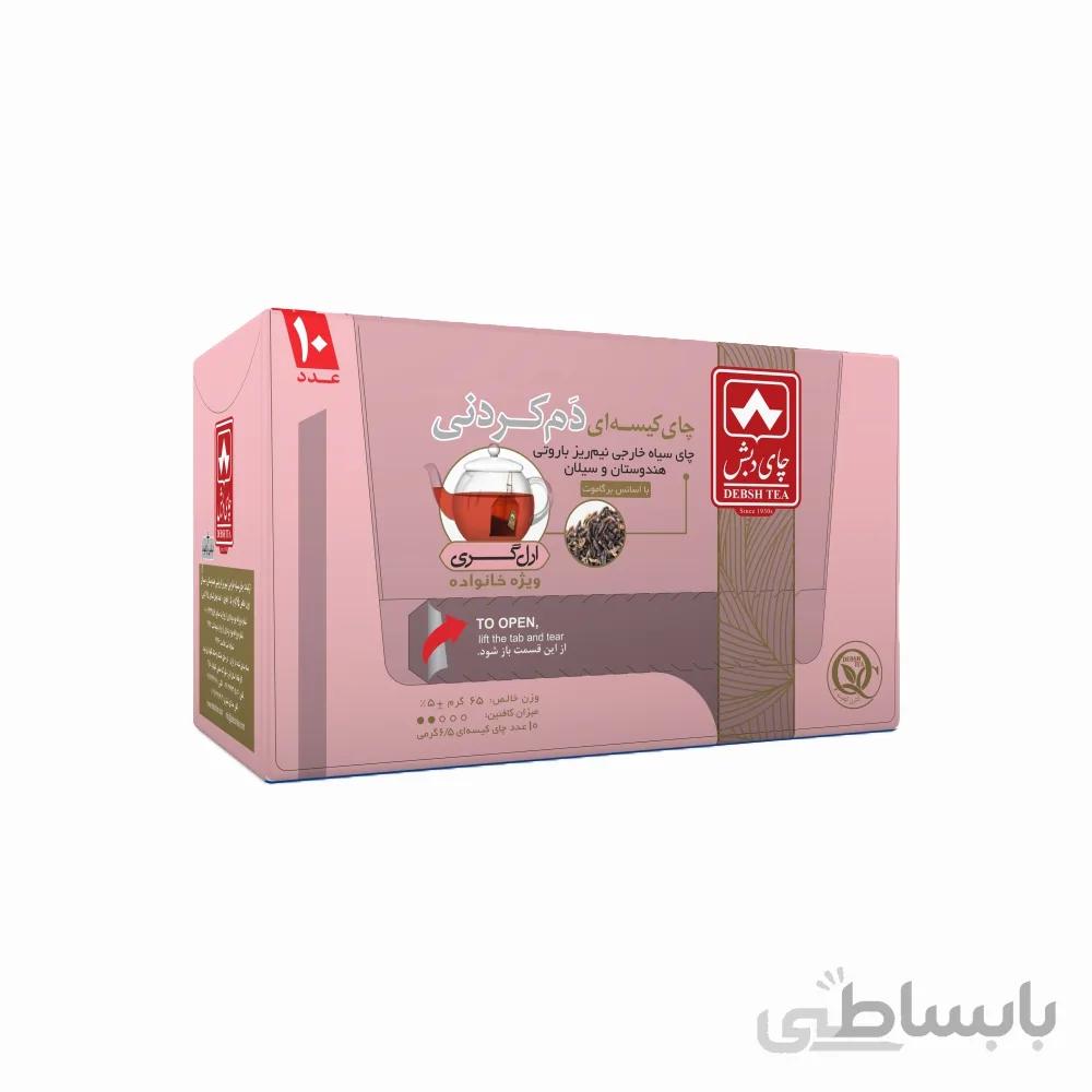 چای کیسه ای دم کردنی ارل گری چای دبش بسته 10 عددی