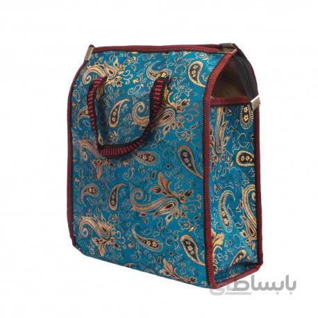 ساک کادوی ترمه فیروزه ای 35×30 سانتیمتری