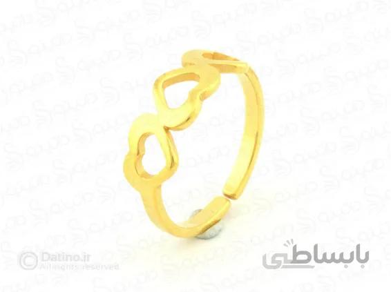 انگشتر نیم بند طرح قلب zarrin-r-62