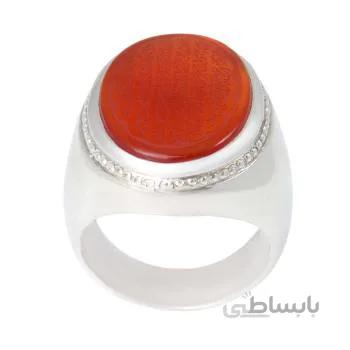 انگشتر نقره مردانه مدل سنگ عقیق یمن رکاب دست ساز فیلی کد AM_1981