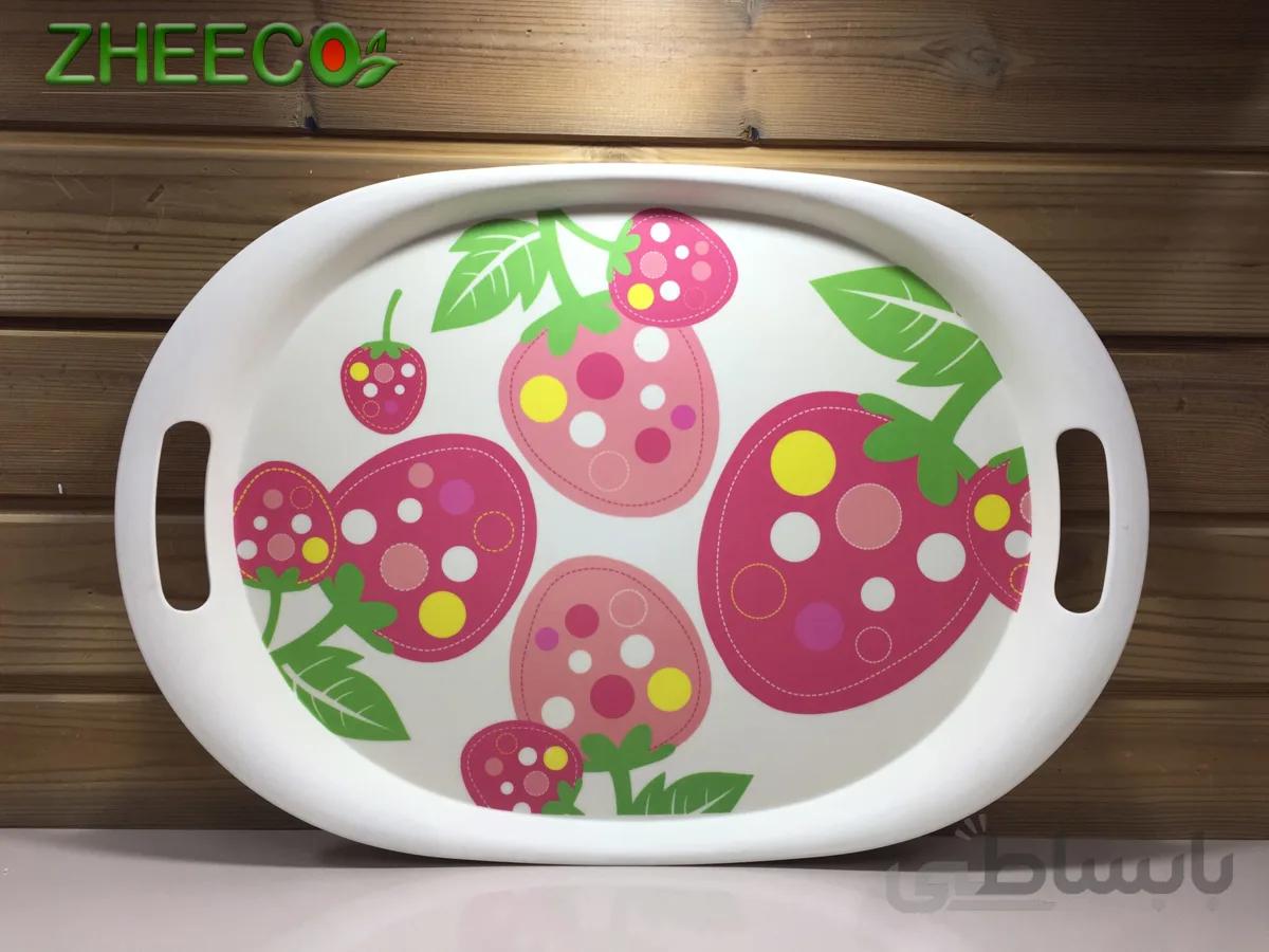 سینی بامبو طرح توت فرنگی