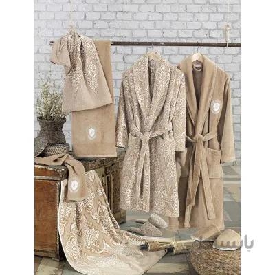 سرویس حوله عروس و دامادی دانتلا ترکیه طرح داماسک DAMASK کد2