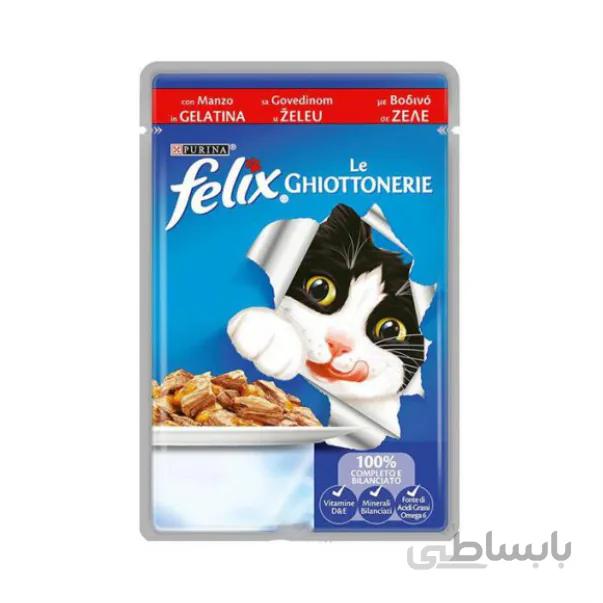 پوچ گربه با طعم گوشت فلیکس پورینا – Purina Flix Pouch Jelly Adult Beef