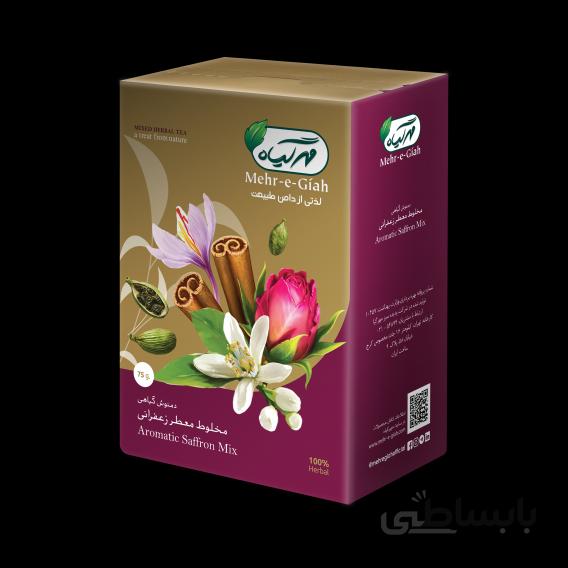 دمنوش مخلوط معطر زعفرانی مهر گیاه
