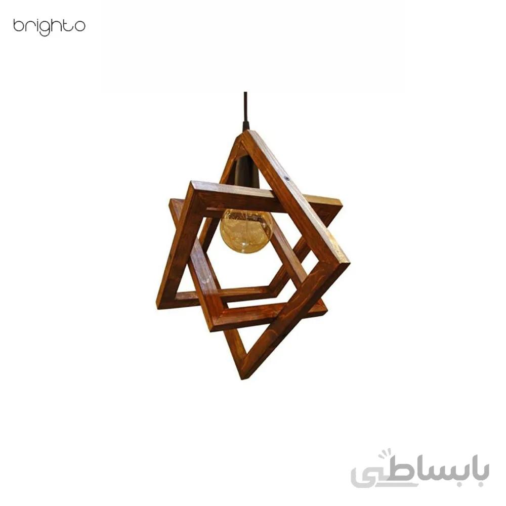 چراغ اویز چوبی ستاره