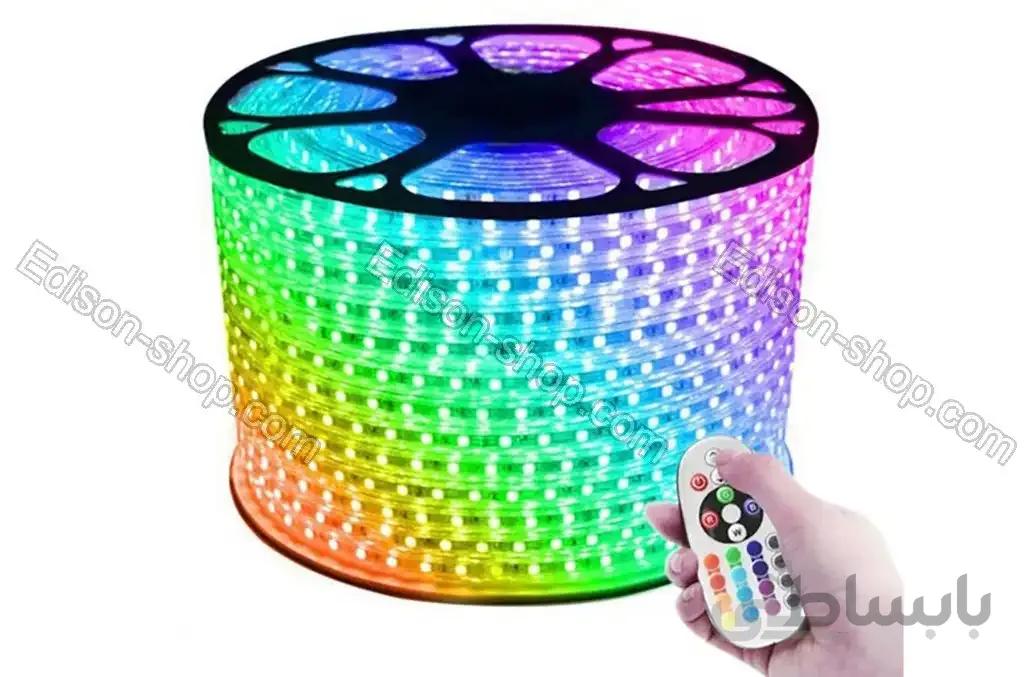 ریسه شلنگی SMD مدل 5050 RGB هفت رنگ (مولتی کالر) (حلقه 100 متری) — تصویر 1