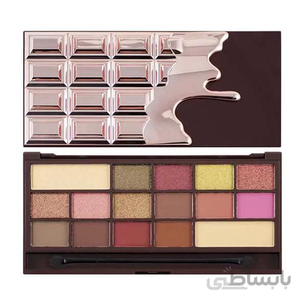پالت سایه چشم شکلاتی رولوشن مدل Rose Gold