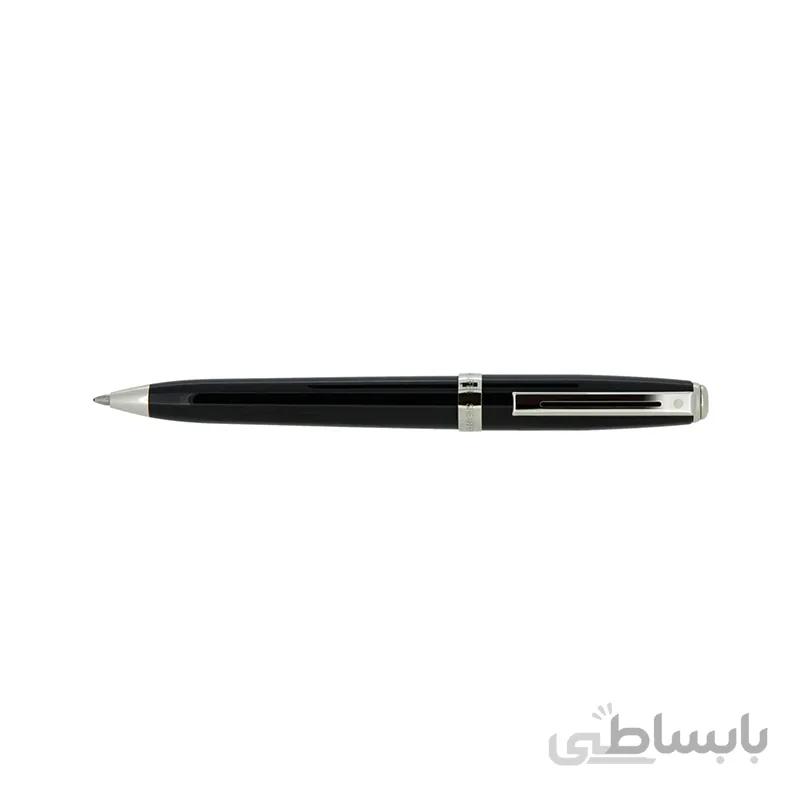 خودکار شیفر مدل PRELUDE مشکی لاکی گیره استیل