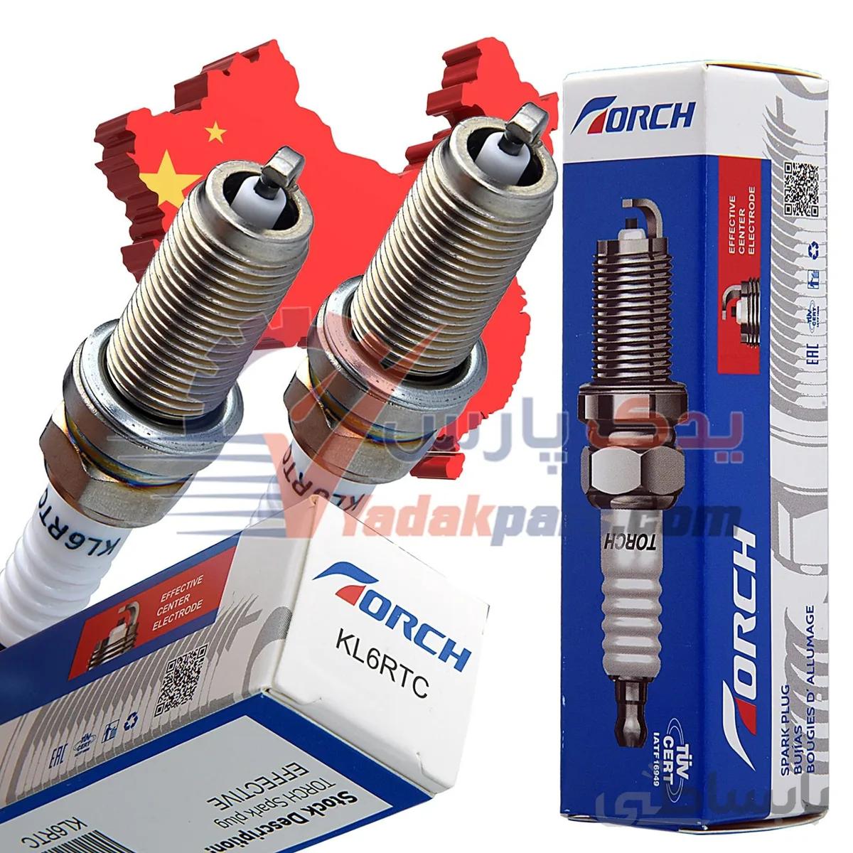 شمع پایه بلند نیکل برند تورچ چین(بسته۴عددی) ا TORCH Spark Plug KL6RTC CHINA