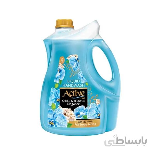 مایع دستشویی آبی 3750 گرمی اکتیو در کارتن 4 عددی ا blue-handwashing-3750gr