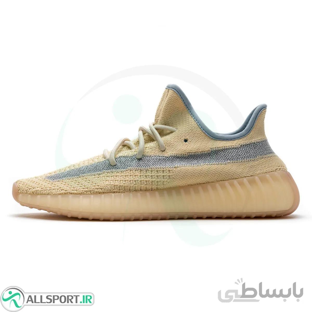 کتانی رانینگ مردانه آدیداس طرح اصلی خاکی آبی Adidas Yeezy Boost 350 V2 Earth Blue