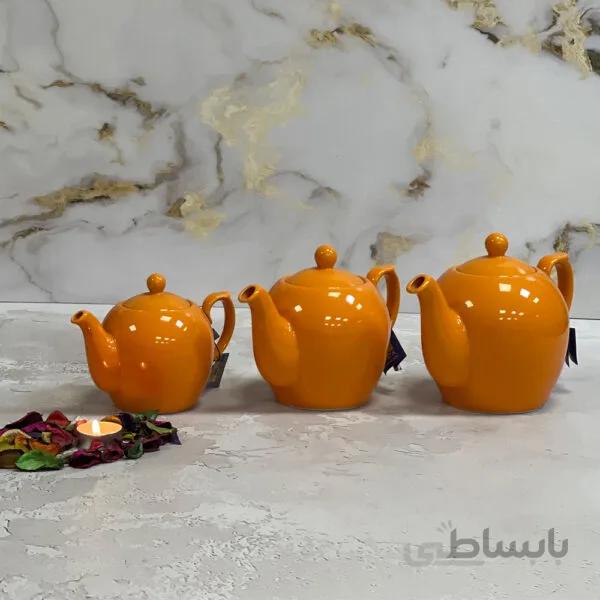 قوری شکس مدل مجید رنگ نارنجی سایز بزرگ