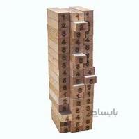 بازی برج هیجان جنگا MDF شماره دار کوچک به همراه تاس