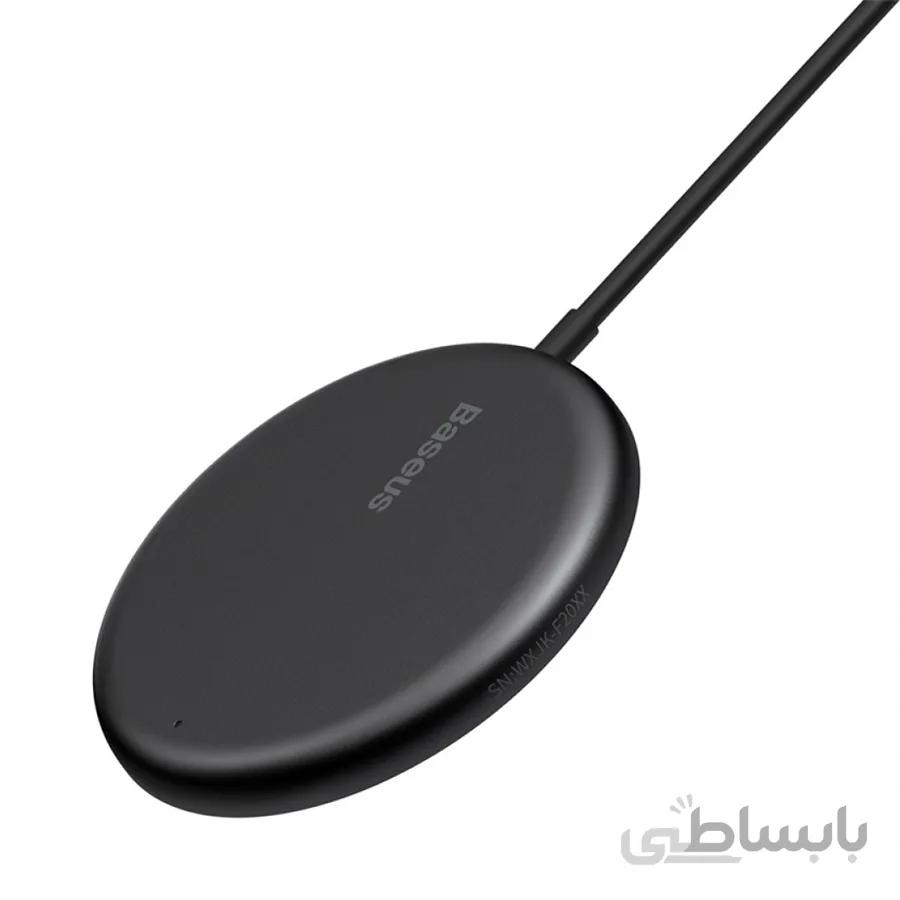 شارژر وایرلس مگنتی باسئوس Baseus مدل Simple Mini Magnetic WXJK-H03 ا Baseus Simple Mini Magnetic Wireless Charger Model WXJK-H03