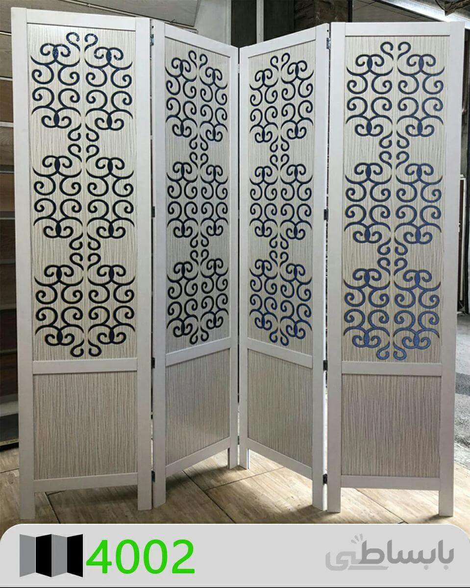 پاراوان طلقی دوجداره سفید-آبی 4002
