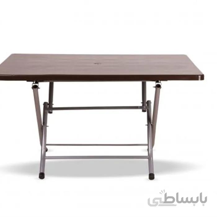 میز مستطیل پلاستیکی پایه فلزی تاشو صبا کد 218
