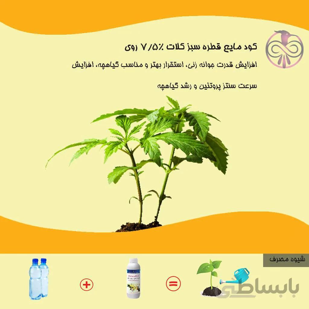 کود مایع قطره سبز کلات 7/5% روی