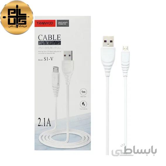 کابل تبدیل USB به microUSB ترانیو مدل S1-V طول 1 متر