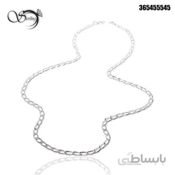 زنجیر نقره اشک ۶۰ سانتی متری