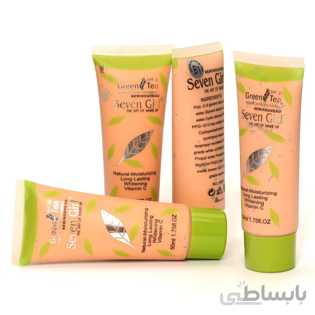کرم پودر چای سبز سون گرل SEVEN GIRL اصل