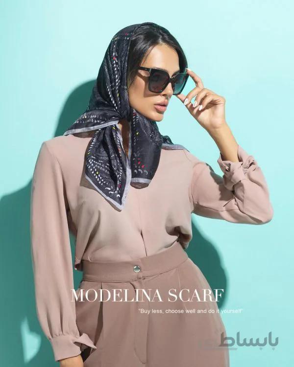 روسری قواره کوچک ژاکارد ابریشم 1125M2