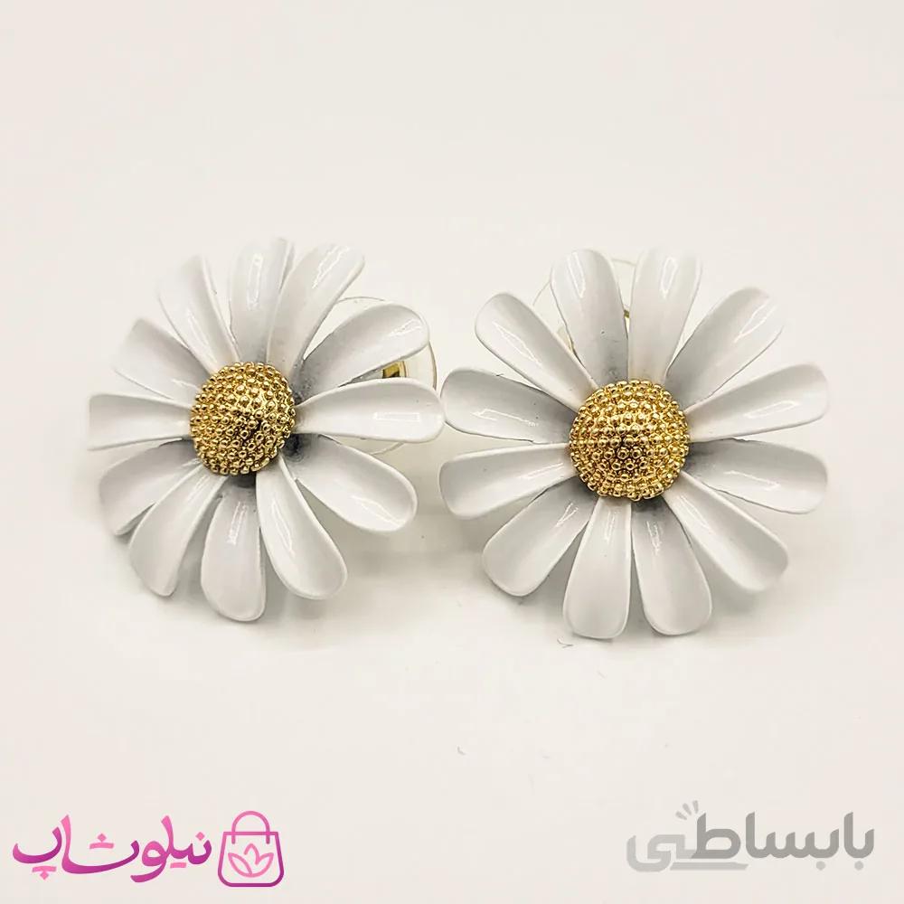 گوشواره زنانه طرح گل بابونه