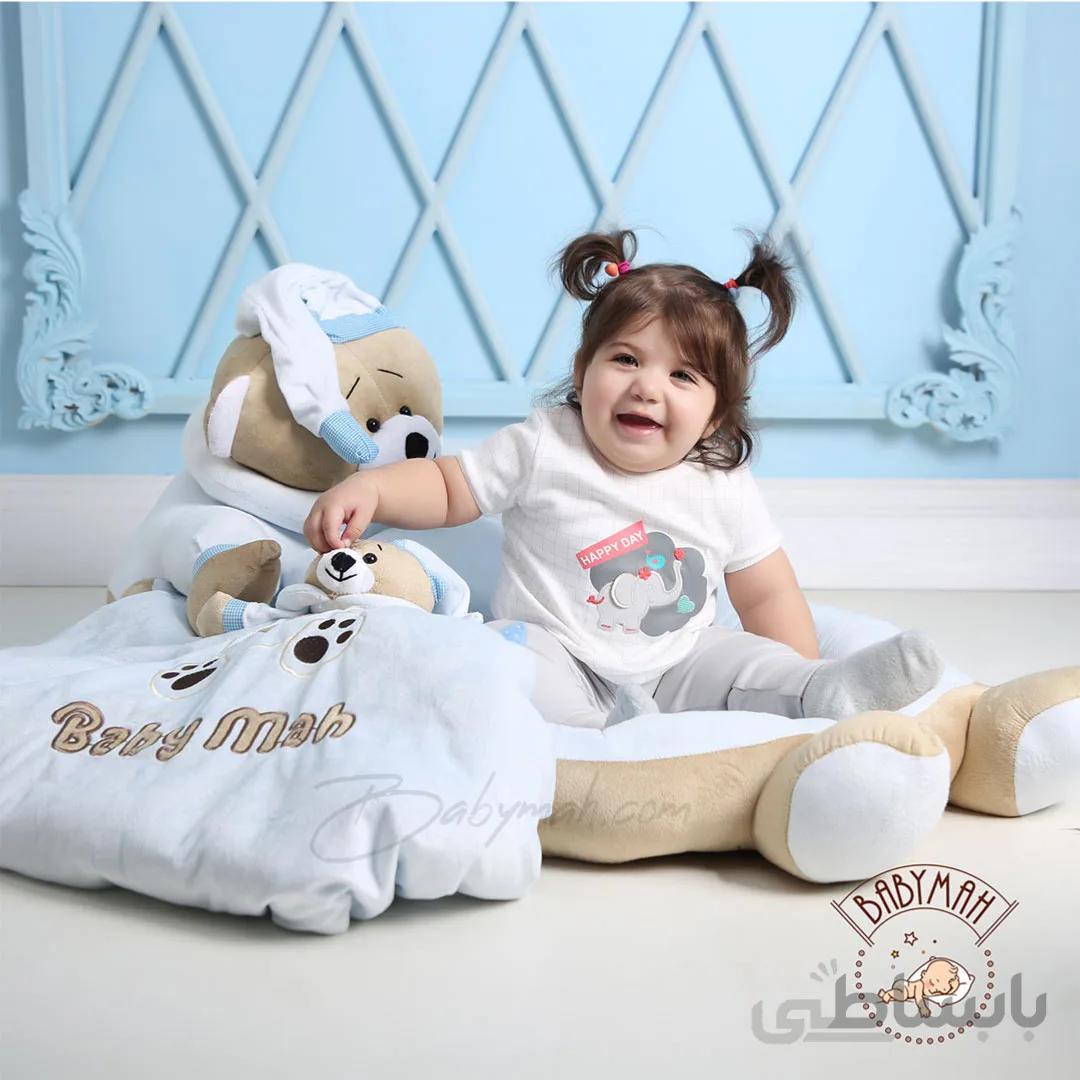 تشک گارددار خرس تدی رنگ آبی