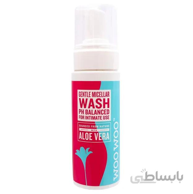فوم شستشوی واژینال woowoo انگلیسی | تنظیم ph، ضد حساسیت، حاوی آلوئهورا | 150 میل ا WOOWOO PAMPER IT! Gentle Intimate Wash 150 ml