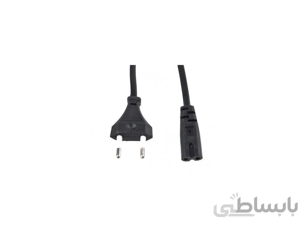 کابل برق دو چاک(ضبطی) مشکی 1 متری مرغوب
