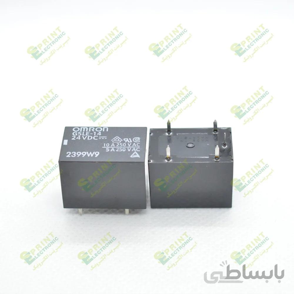 رله 24 ولت پایه میلون 5 پایه 10 آمپر Omron G5LE-14-24VDC