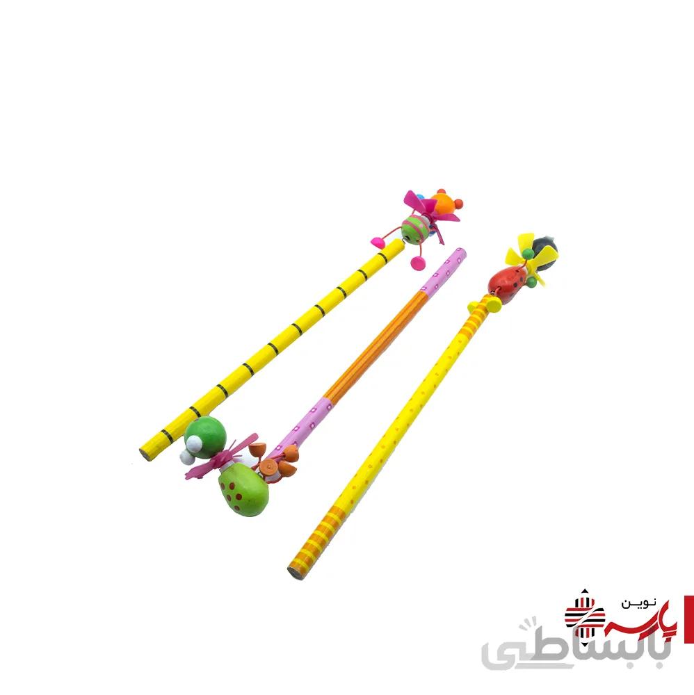 مداد مشکی سرمدادی دار چوبی