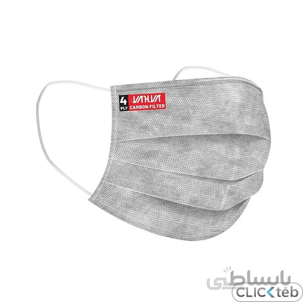 ماسک کربن اکتیو 4لایه یحیی ملت بلون دار کد 99C4 ( بسته 5 عددی)