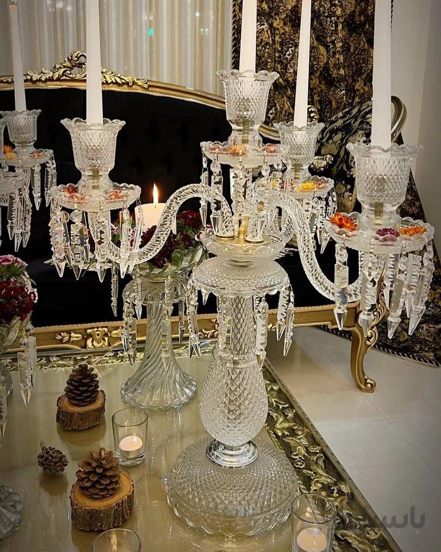 شمعدان چهار شاخه میخی طرح باکارا فرانسه