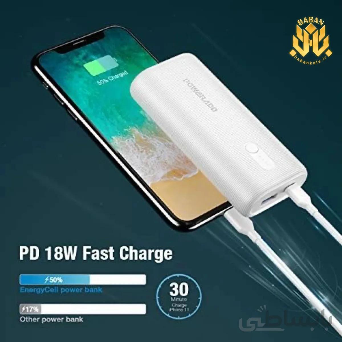 پاور بانک قابل حمل POWERADD EnergyCell Ⅱ 10000، USB C ا POWERADD EnergyCell Ⅱ 10000C