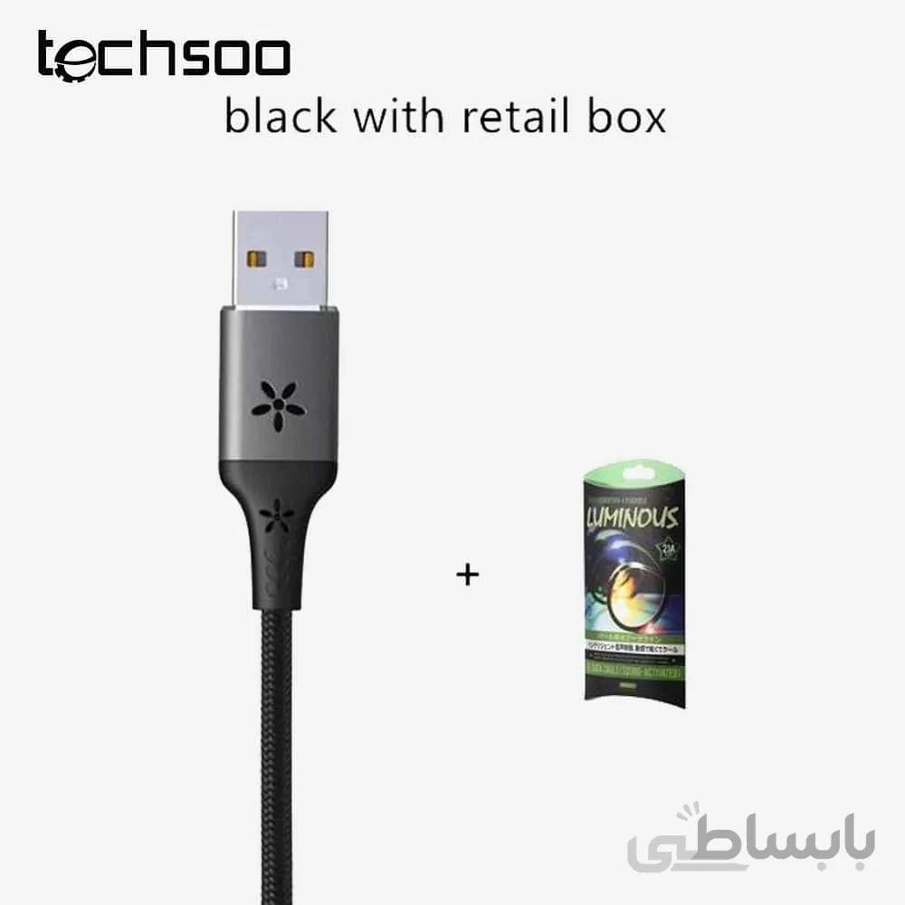 کابل شارژ چراغ دار لایتنینگ ریمکس REMAX EL Data Cable (Sound-Activated) 2.1A RC-133i