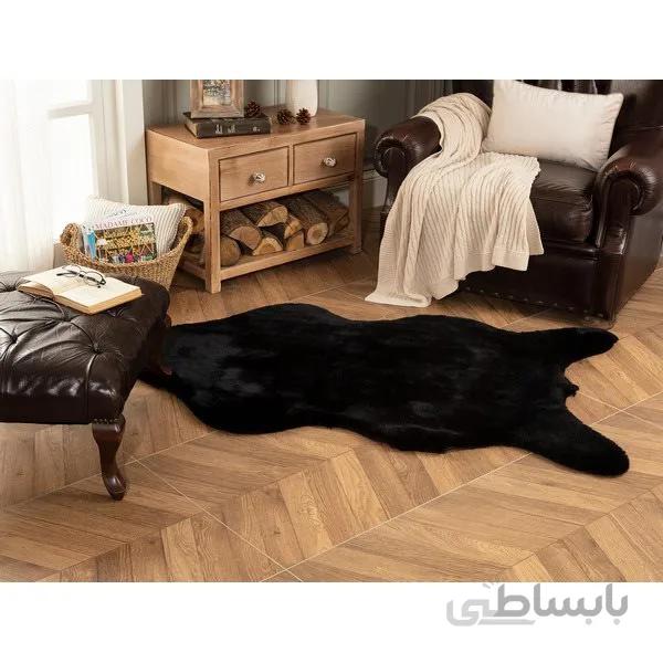 زیر پایی خز مدل Arc Siyah سایز 150×90 سانتی متر مادام کوکو