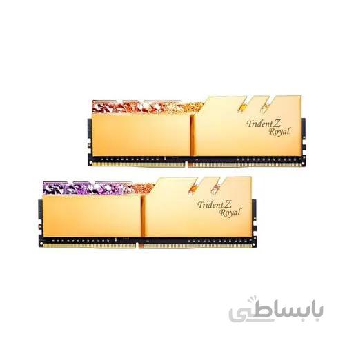 Ram Pc G.SKILL Trident Z Royal Gold DDR4 4000MHz CL19 16GB(2x8GB ا رم کامپیوتر جی اسکیل Trident Z Royal ظرفیت 16 گیگابایت (2x8) فرکانس 4000MHz