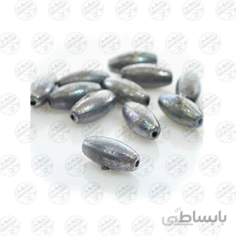 سرب ماهیگیری زیتونی سوراخ دار 10 گرم سایز 4 بسته 10 عددی