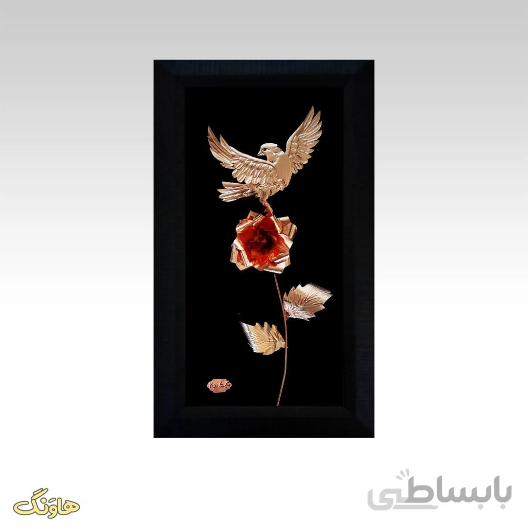 تابلو معرق گل و مرغ C01