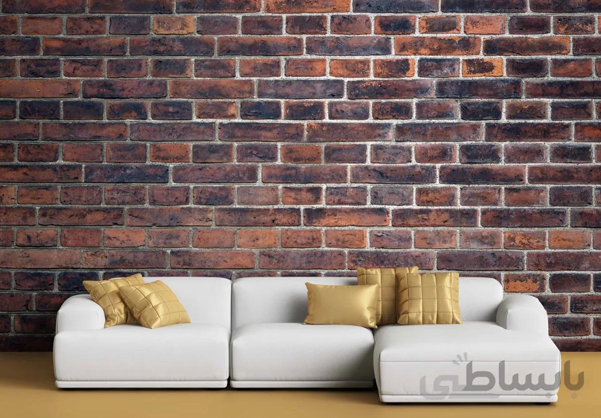 پوستر دیواری سه بعدی طرح آجر ba-5968