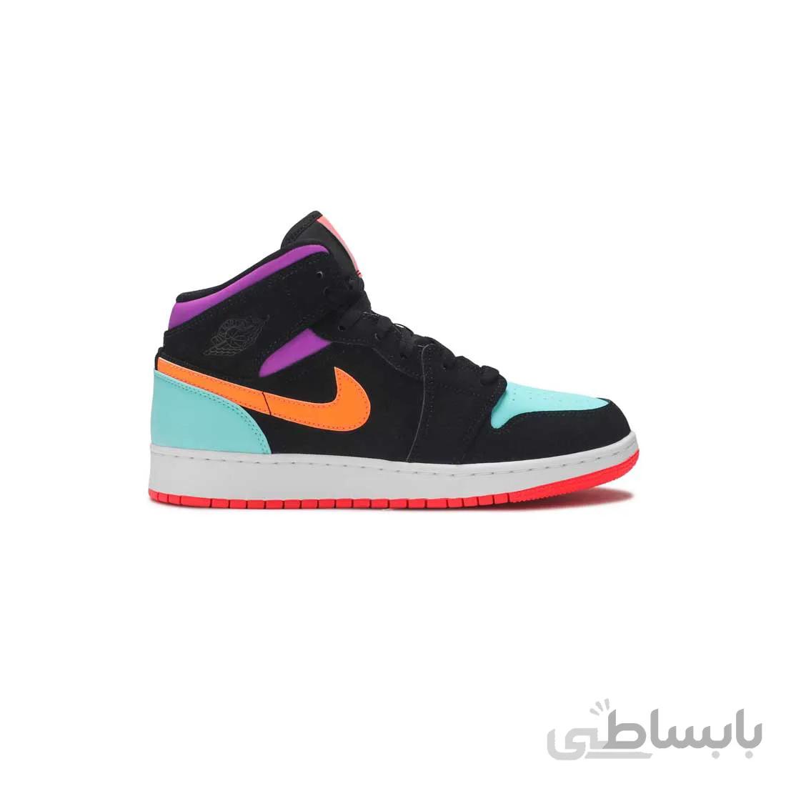 کتانی نایک زنانه مدل Air Jordan 1 Mid Gs