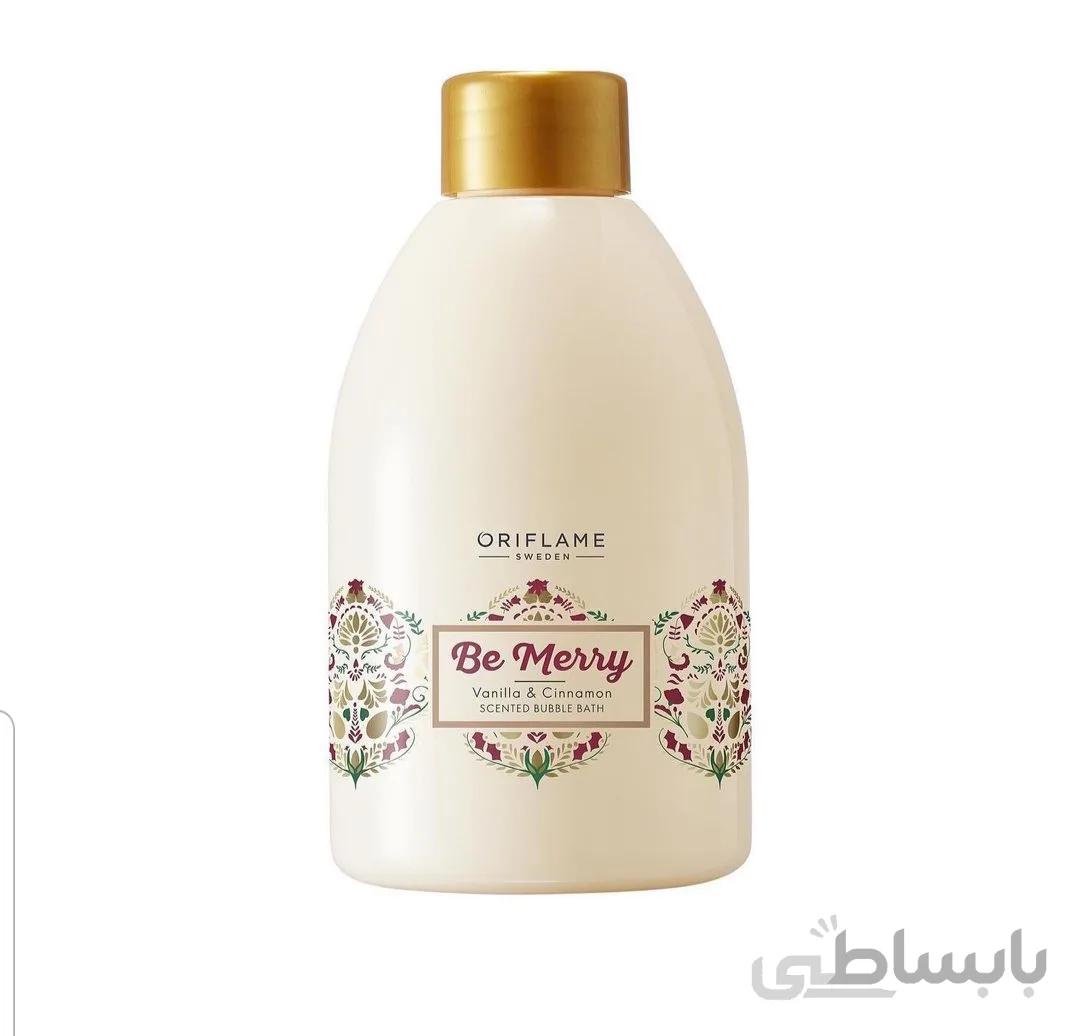 شاورژل یا کف حمام کریسمسی با رایحه وانیل و دارچین ا Be Merry Vanilla & Cinnamon Scented Bubble Bath