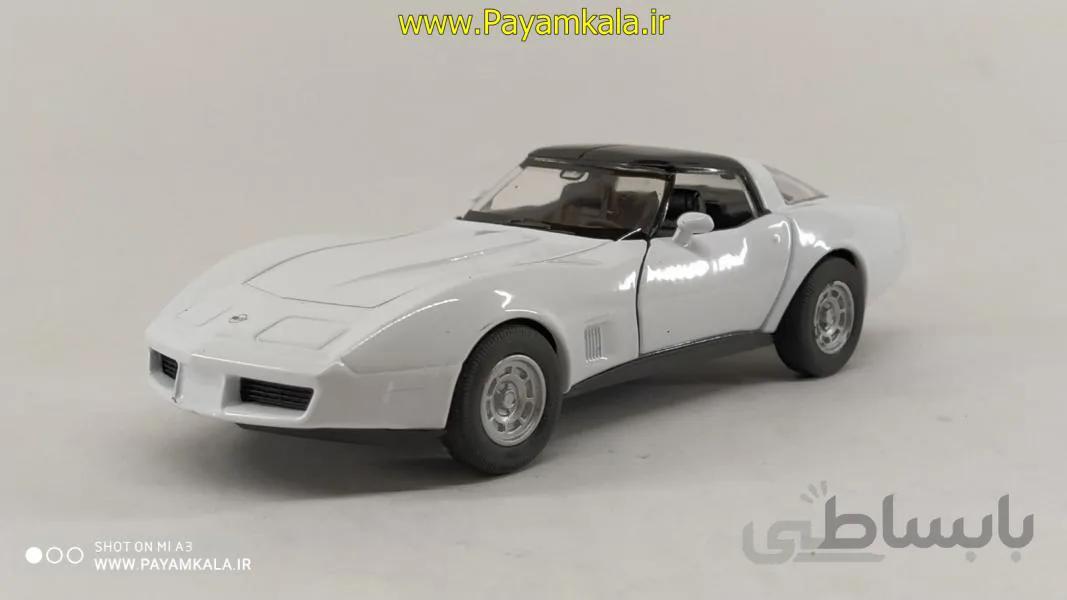 ماشین فلزی شورلت کروت1982 (CHEVROLET CORVETTE COUPE BY WELLY) سفید