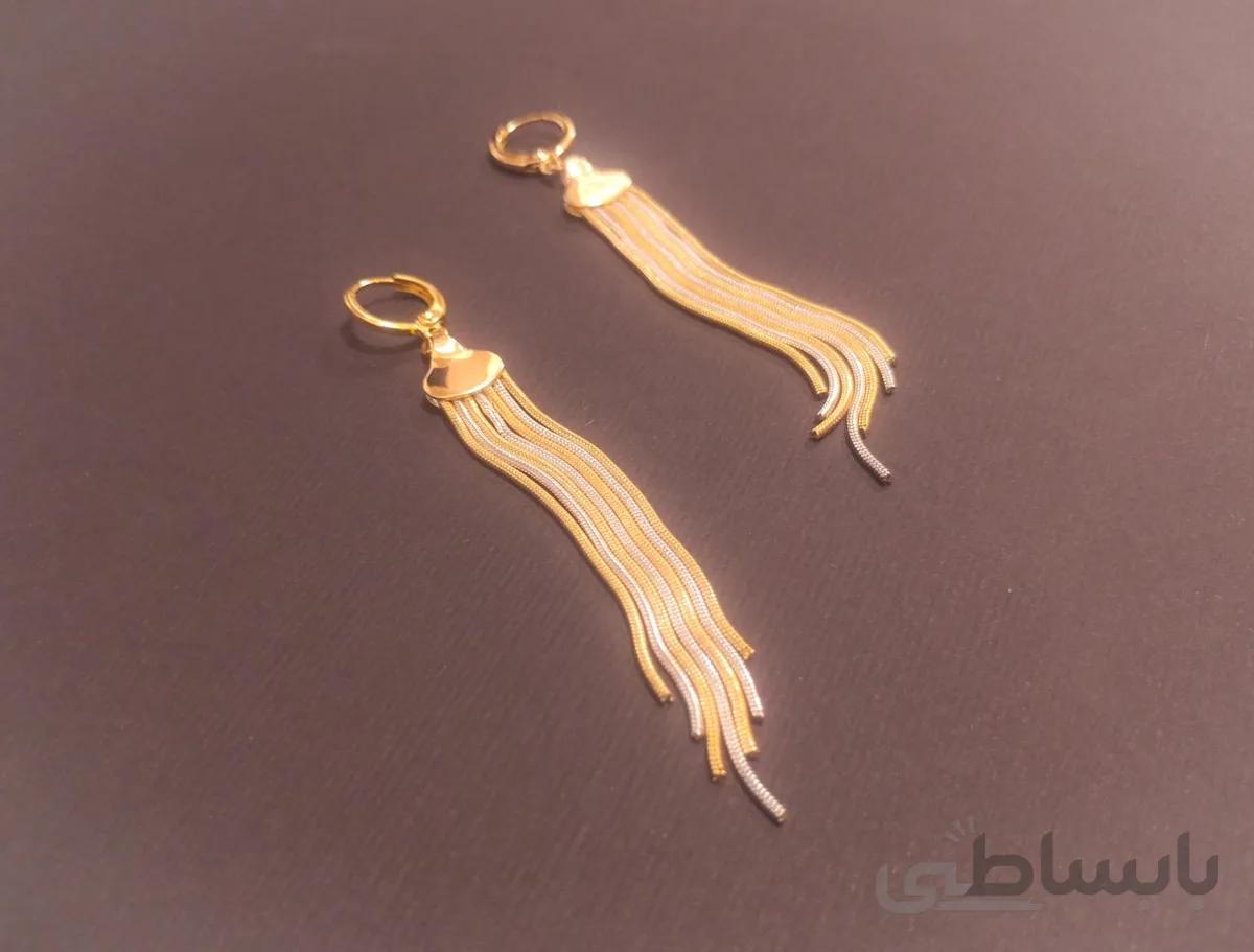 گوشواره آویز سه رنگ