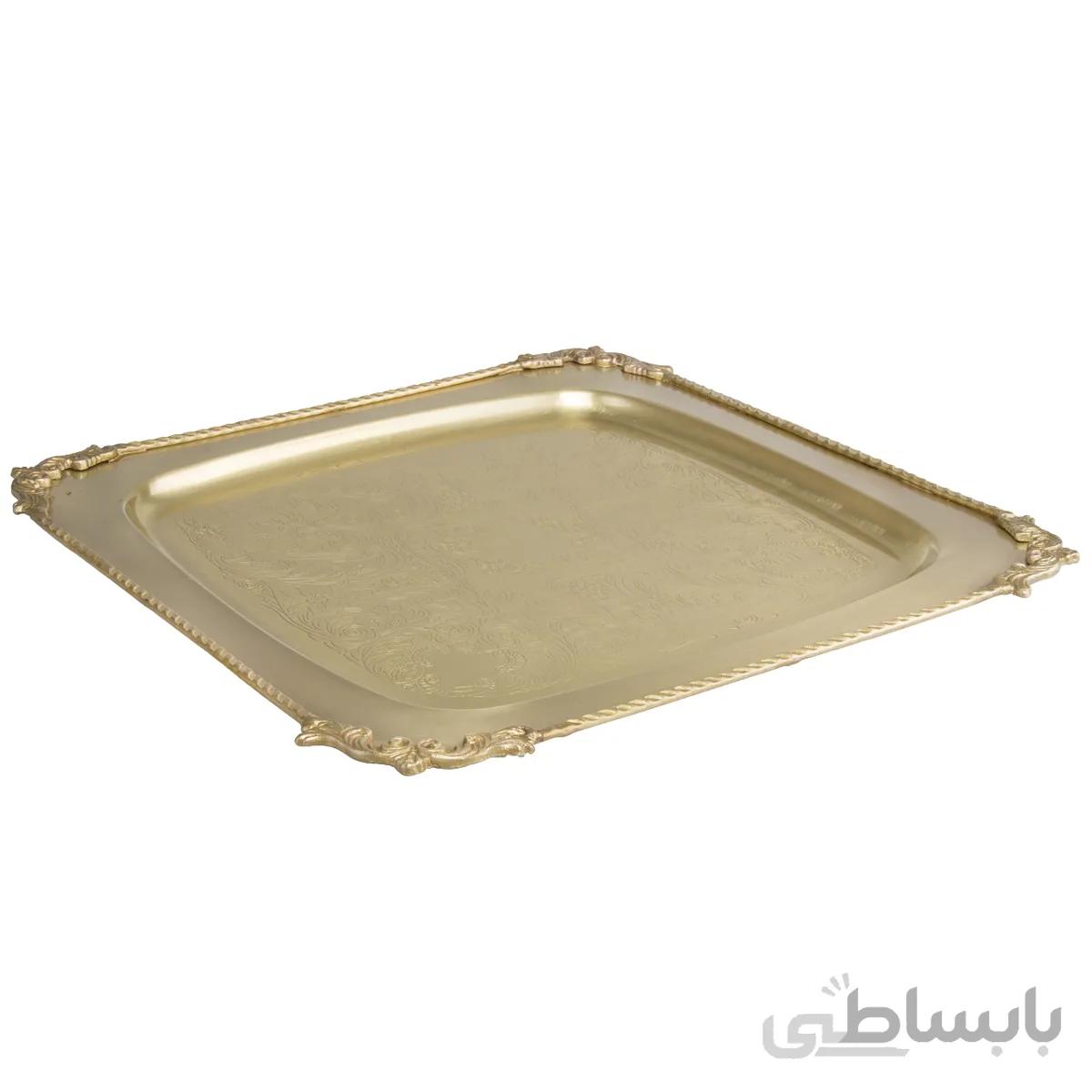 سینی برنجی مربع ایران کادو کد 151