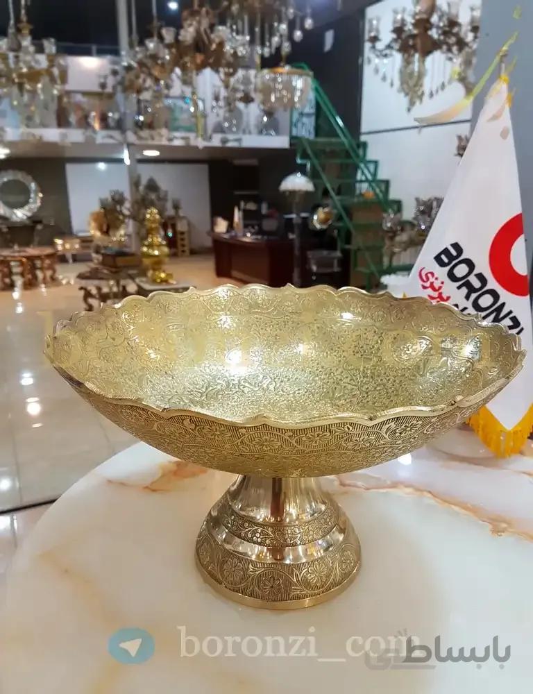 میوه خوری هندی برنجی طوطی 24 سانت