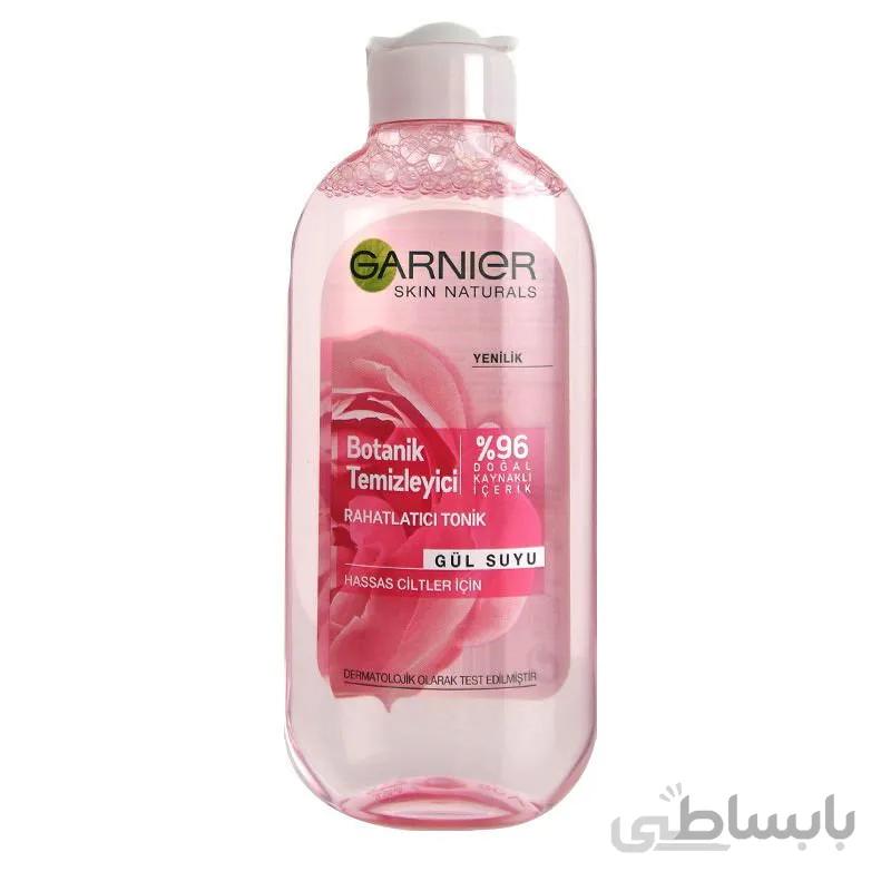 تونرعصاره گل سرخ گارنیرصورتی برای پوستهای حساس ۲۰۰میل Garnier skin Naturals Botanik Rahatlatici Tonik 200ml