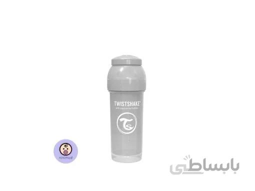 شیشه شیر آنتی کولیک ۲۶۰ میل Twistshake رنگ طوسی