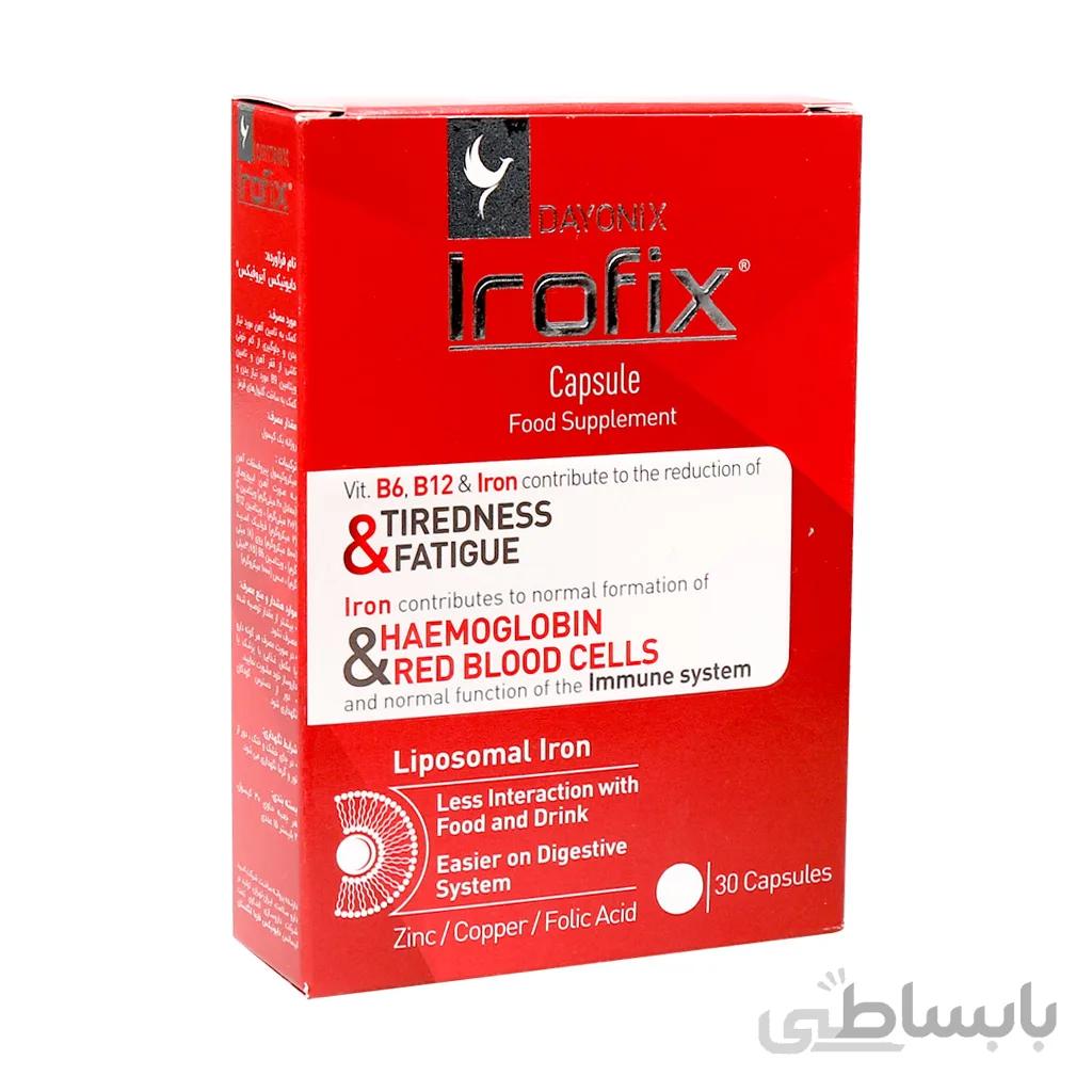 کپسول ایروفیکس ا Dayonix Pharma Irofix 30 Capsules