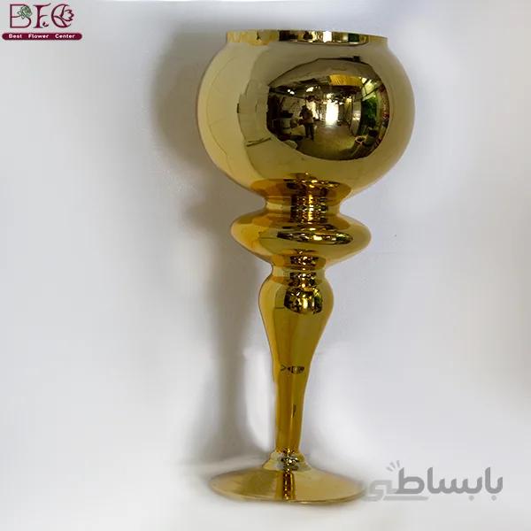 گلدان شیشه ای طرح دار
